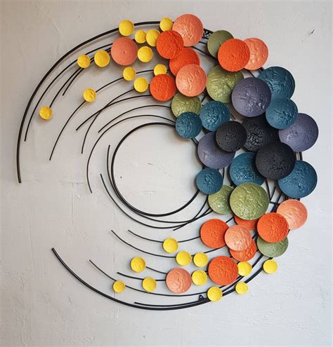 sheet metal wall art|colourful metal wall art.